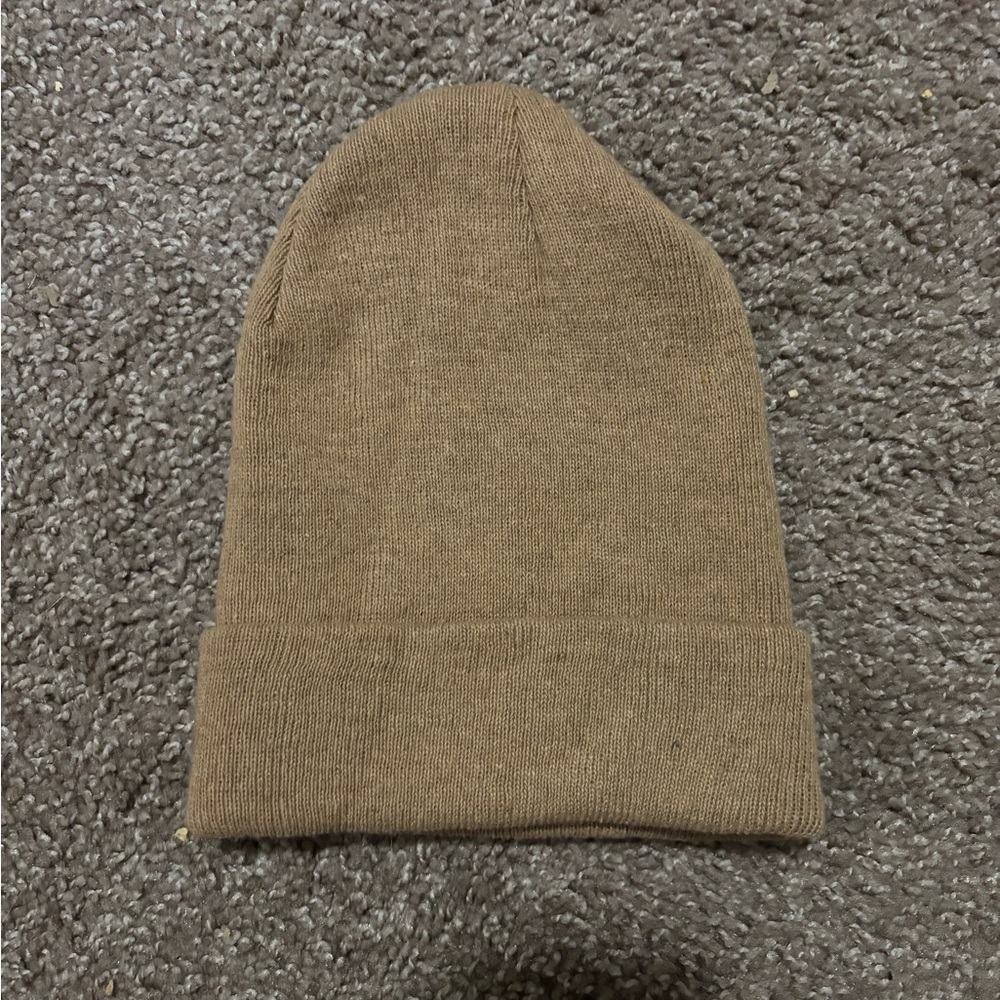 Cozy Tan Knit Beanie